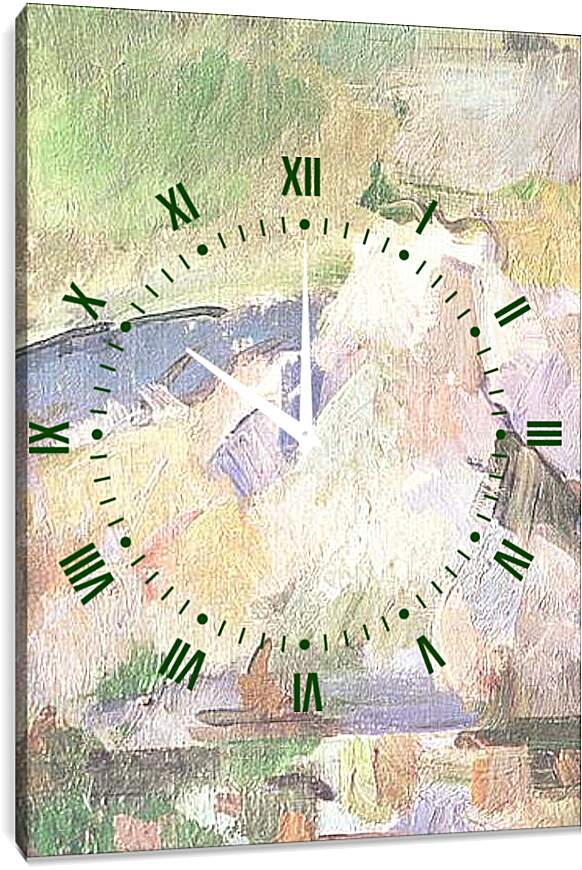 Часы картина - La montagne Sainte-Victoire Detail (vers2). Поль Сезанн