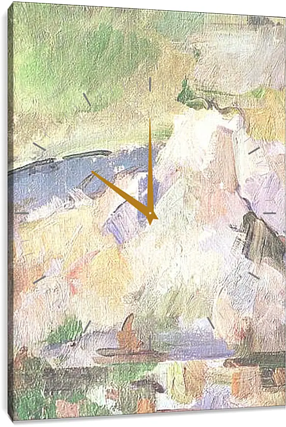 Часы картина - La montagne Sainte-Victoire Detail (vers2). Поль Сезанн