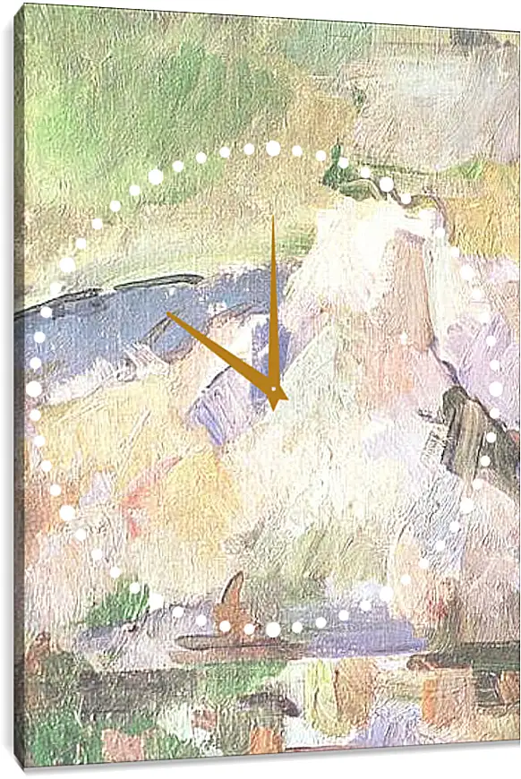 Часы картина - La montagne Sainte-Victoire Detail (vers2). Поль Сезанн