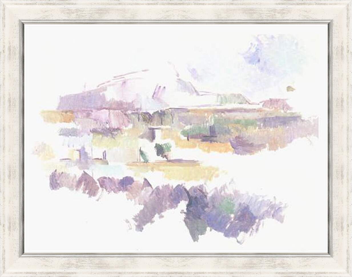 Картина в раме - Montagne Sainte-Victoire vue des Lauves. Поль Сезанн