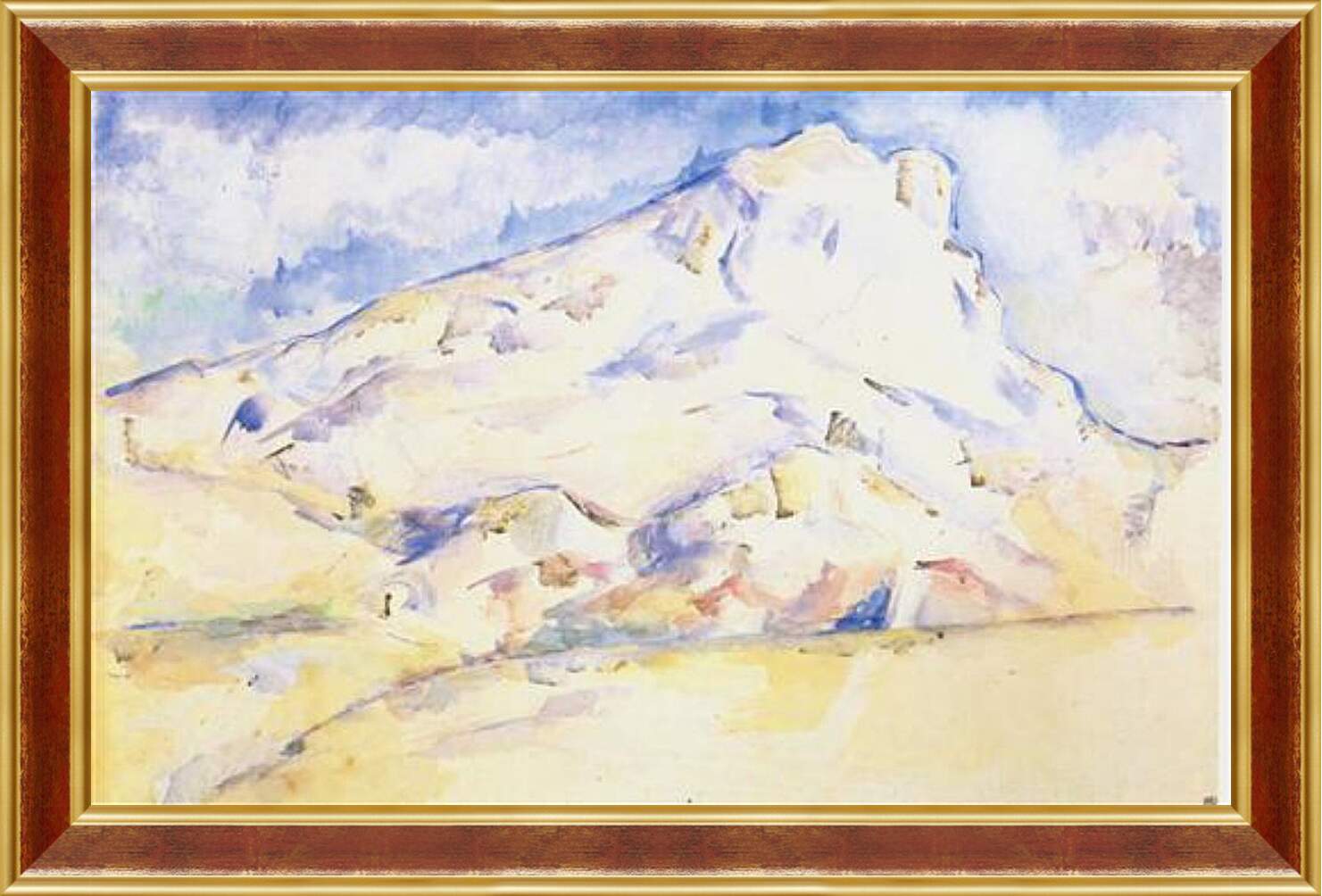 Картина в раме - La montagne Sainte-Victoire (6). Поль Сезанн