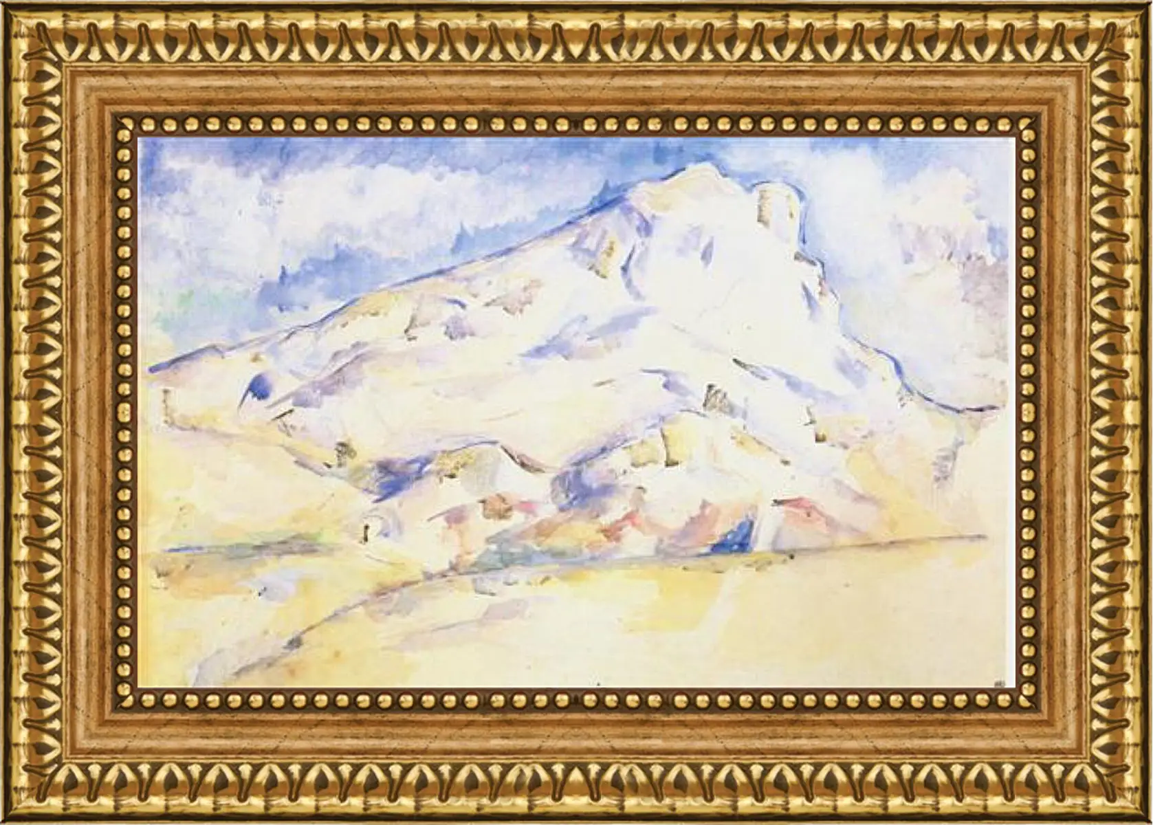 Картина в раме - La montagne Sainte-Victoire (6). Поль Сезанн