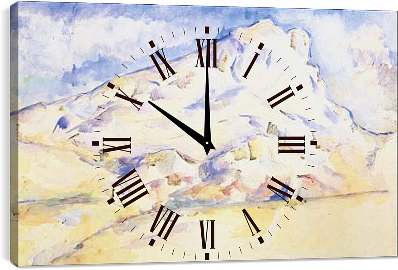Часы картина - La montagne Sainte-Victoire (6). Поль Сезанн