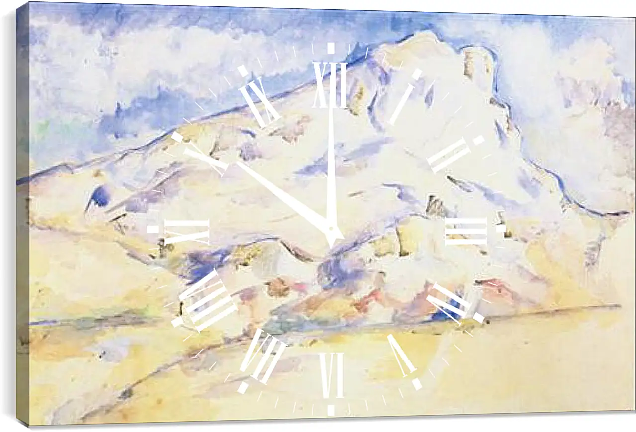Часы картина - La montagne Sainte-Victoire (6). Поль Сезанн
