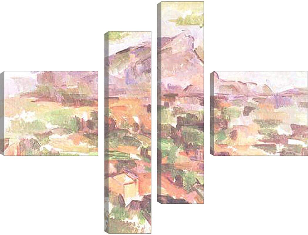 Модульная картина - La montagne Sainte-Victoire (5). Поль Сезанн