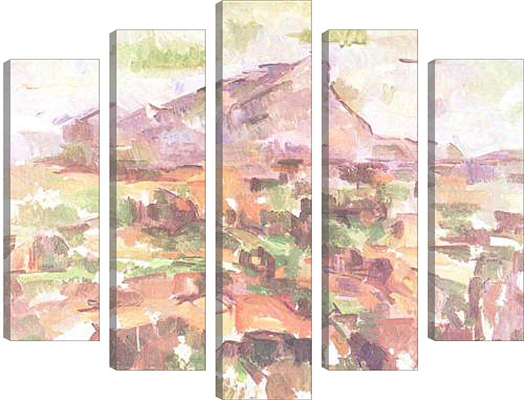 Модульная картина - La montagne Sainte-Victoire (5). Поль Сезанн