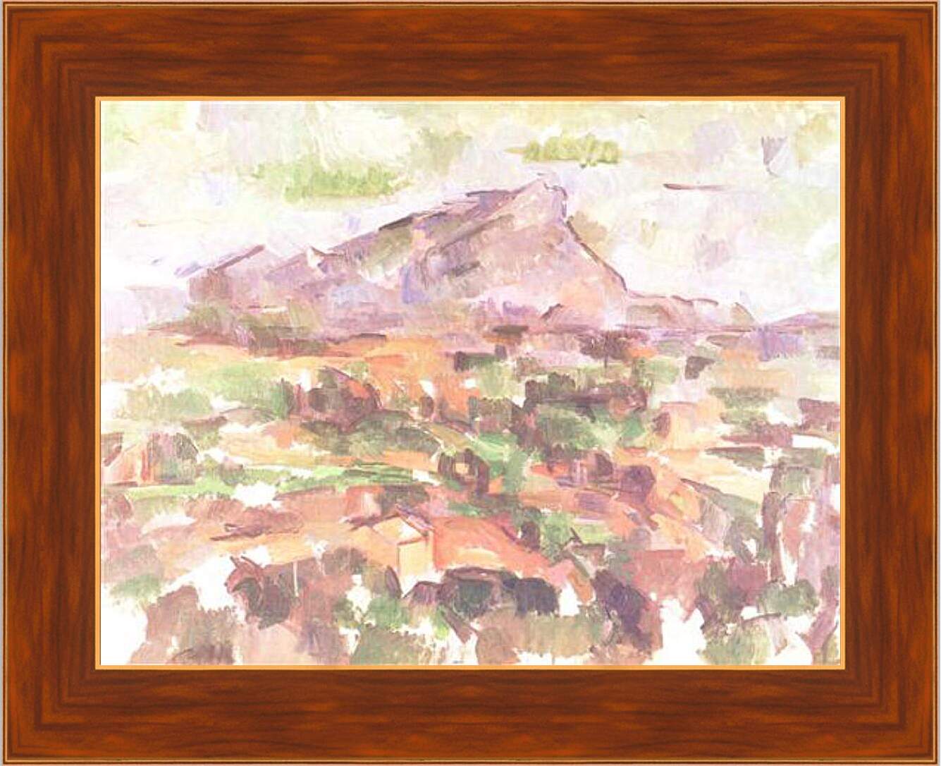 Картина в раме - La montagne Sainte-Victoire (5). Поль Сезанн