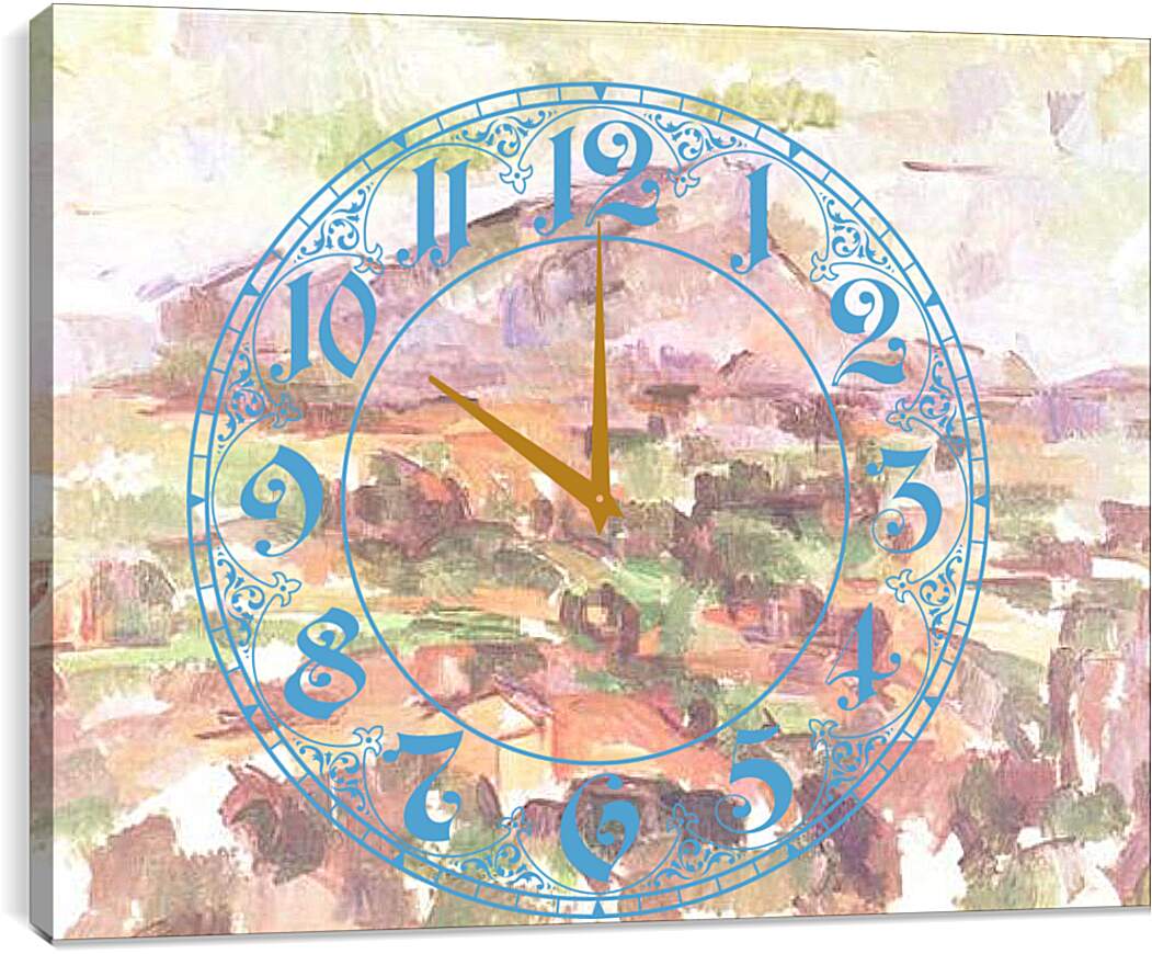 Часы картина - La montagne Sainte-Victoire (5). Поль Сезанн