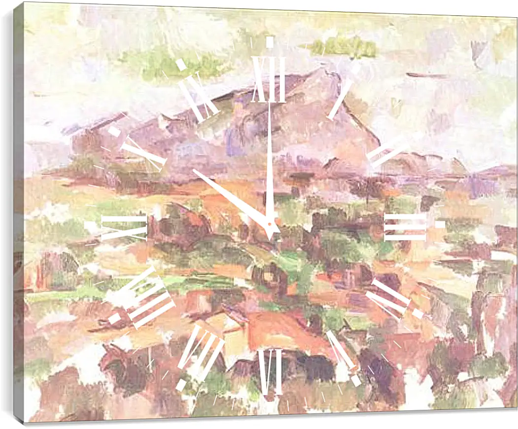 Часы картина - La montagne Sainte-Victoire (5). Поль Сезанн