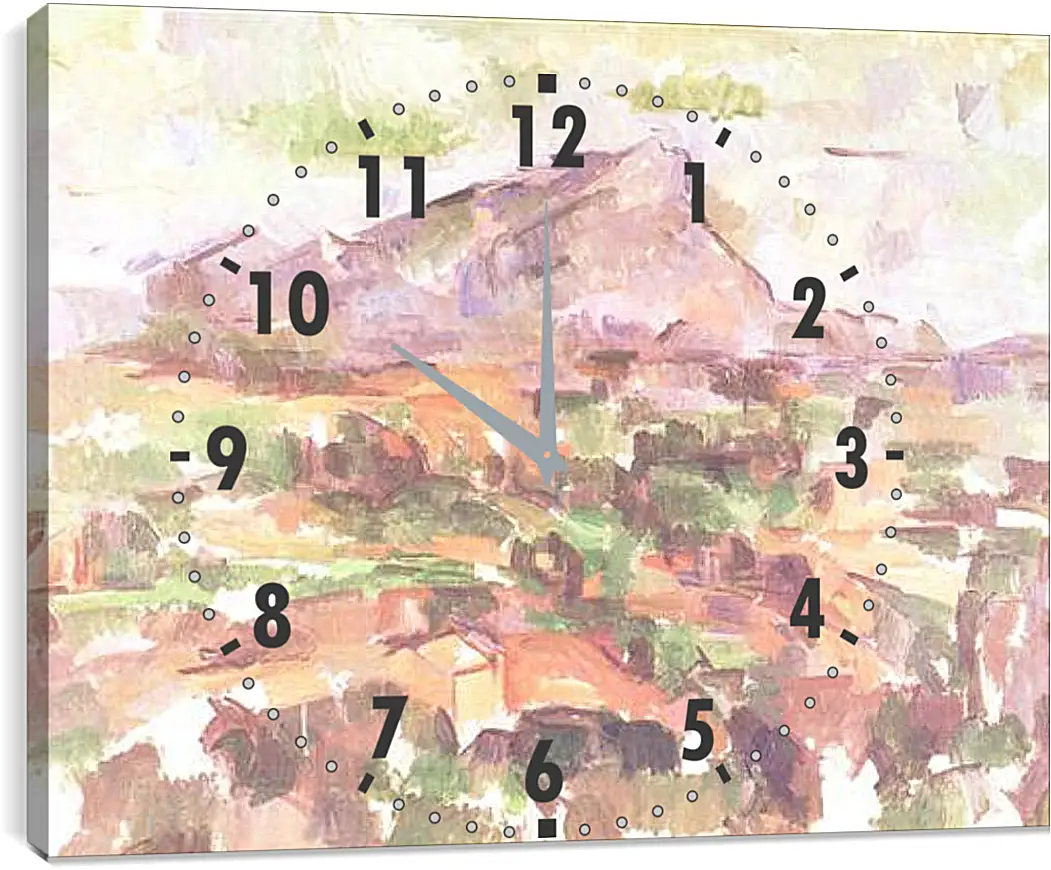 Часы картина - La montagne Sainte-Victoire (5). Поль Сезанн