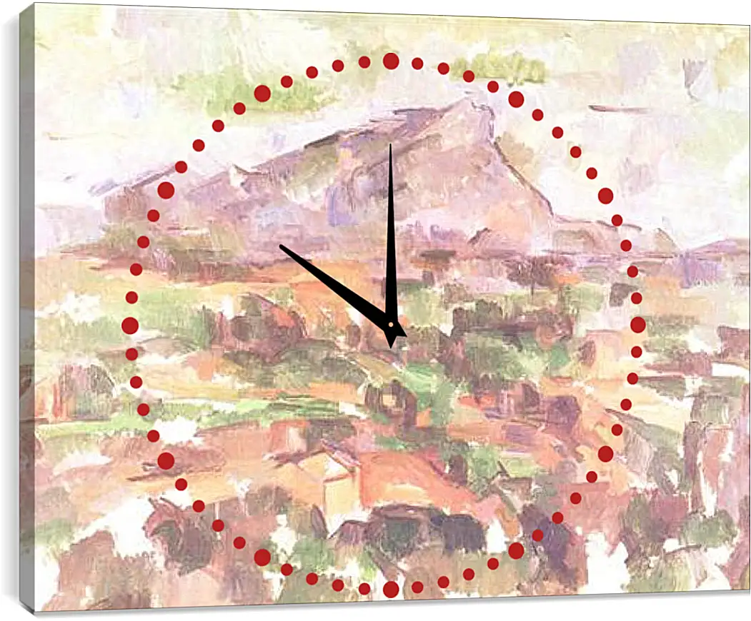 Часы картина - La montagne Sainte-Victoire (5). Поль Сезанн
