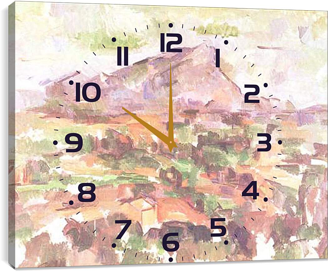 Часы картина - La montagne Sainte-Victoire (5). Поль Сезанн