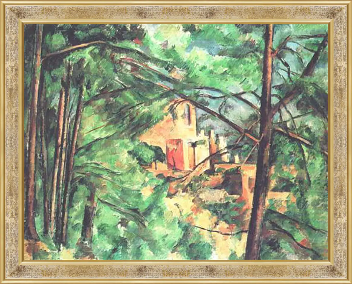 Картина в раме - Chateau noir (vers). Поль Сезанн