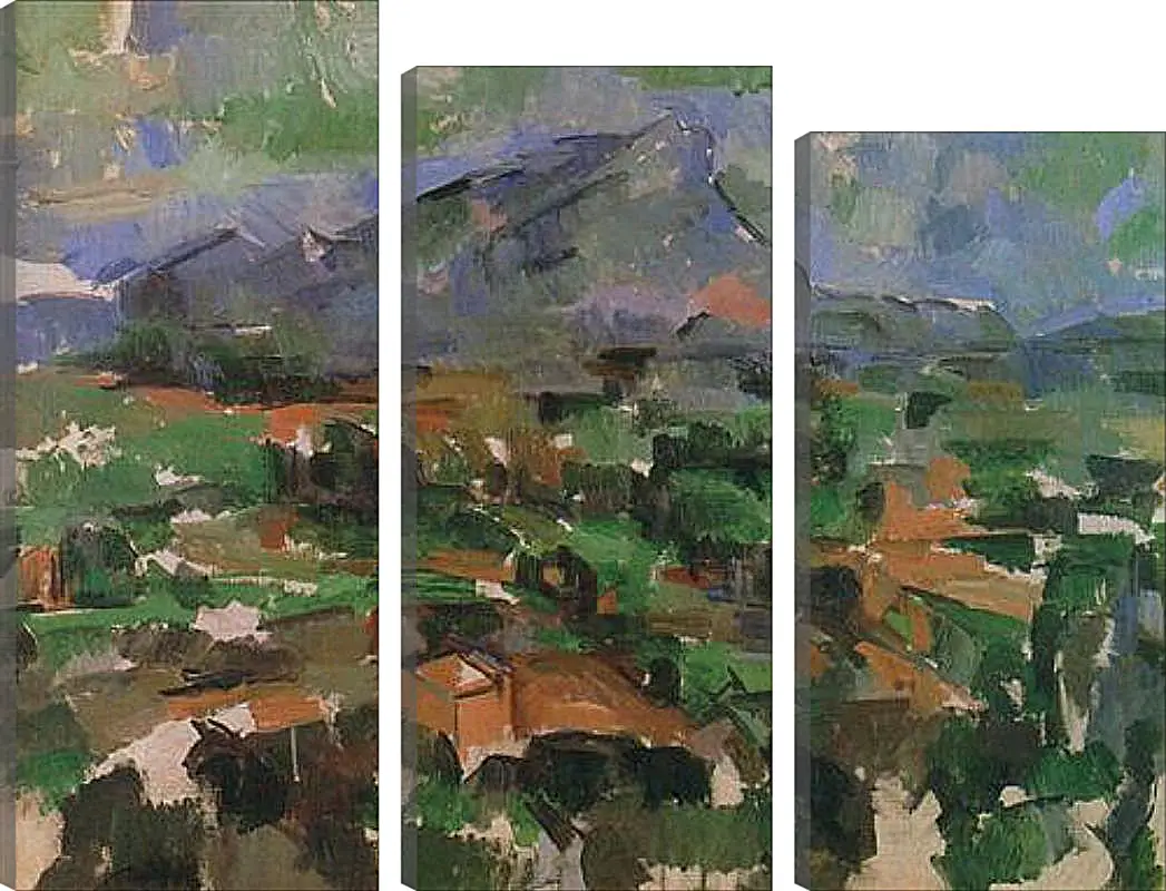 Модульная картина - Святая гора Виктория. La Montagne Sainte-Victoire (4). Поль Сезанн