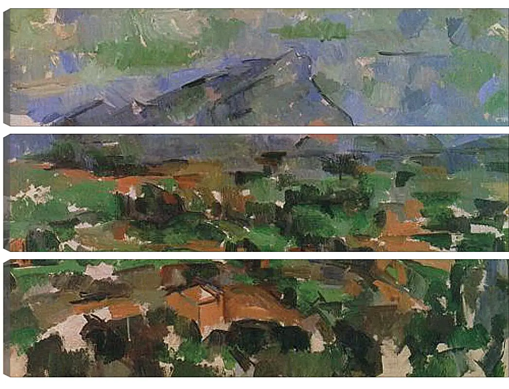 Модульная картина - Святая гора Виктория. La Montagne Sainte-Victoire (4). Поль Сезанн