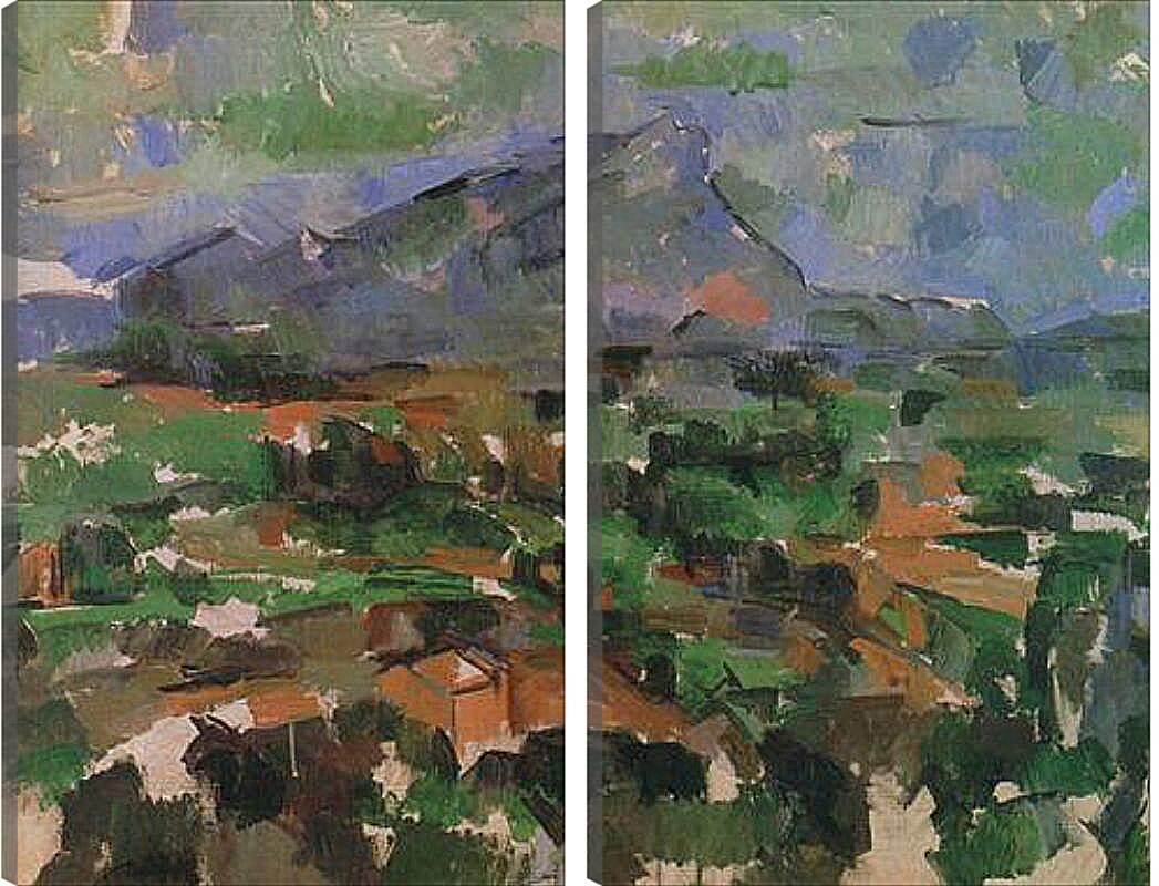 Модульная картина - La Montagne Sainte-Victoire (4). Поль Сезанн