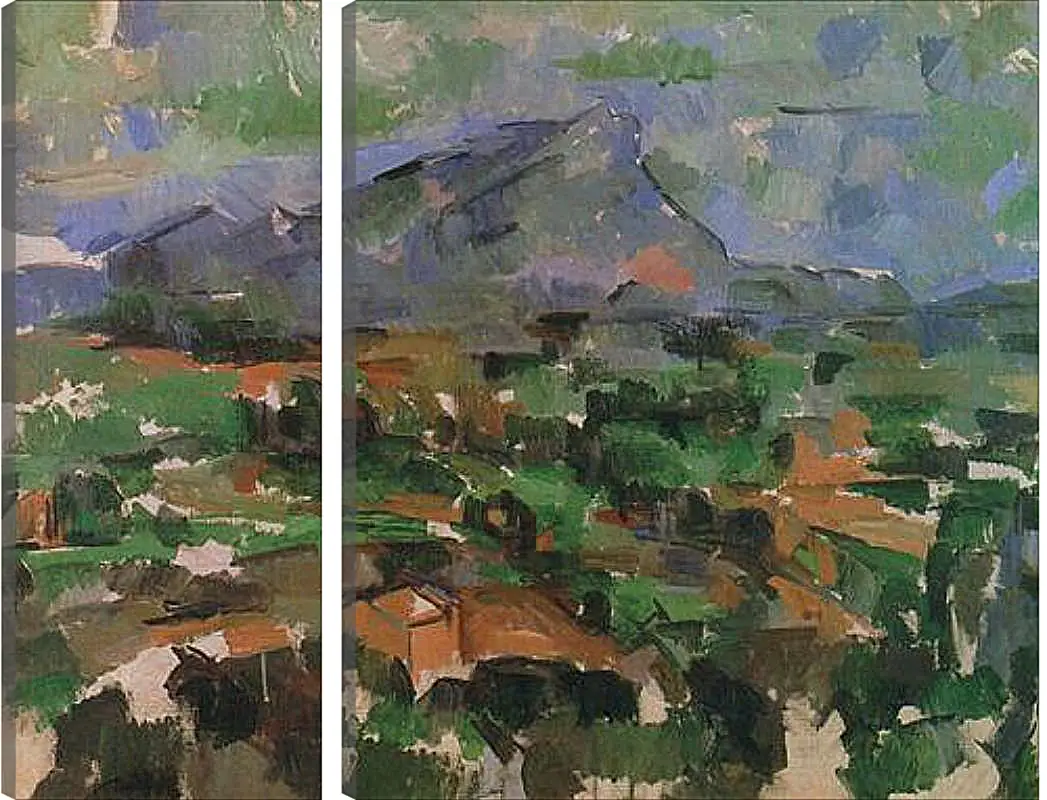 Модульная картина - Святая гора Виктория. La Montagne Sainte-Victoire (4). Поль Сезанн