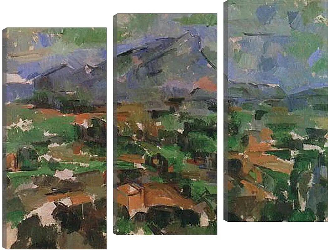 Модульная картина - Святая гора Виктория. La Montagne Sainte-Victoire (4). Поль Сезанн