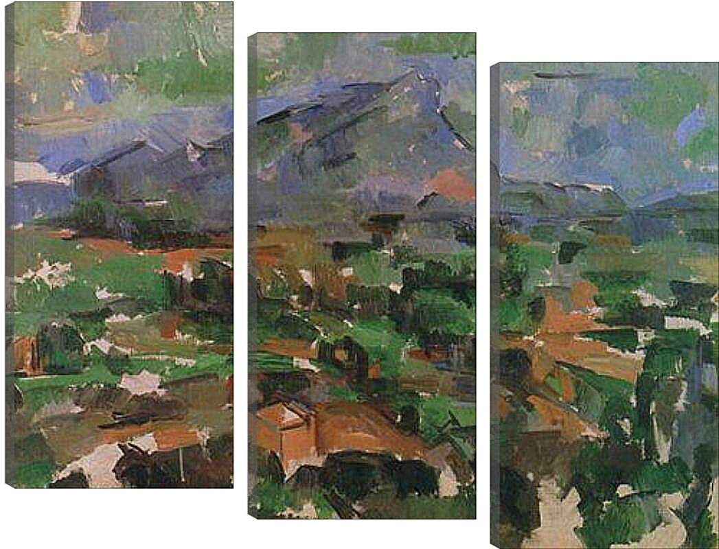 Модульная картина - La Montagne Sainte-Victoire (4). Поль Сезанн