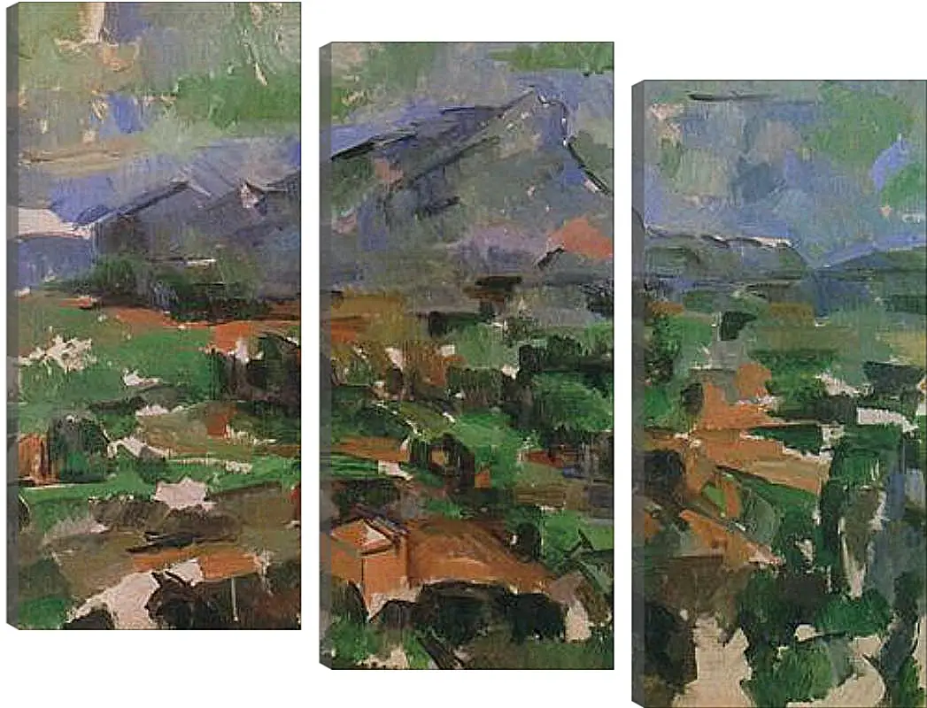 Модульная картина - Святая гора Виктория. La Montagne Sainte-Victoire (4). Поль Сезанн