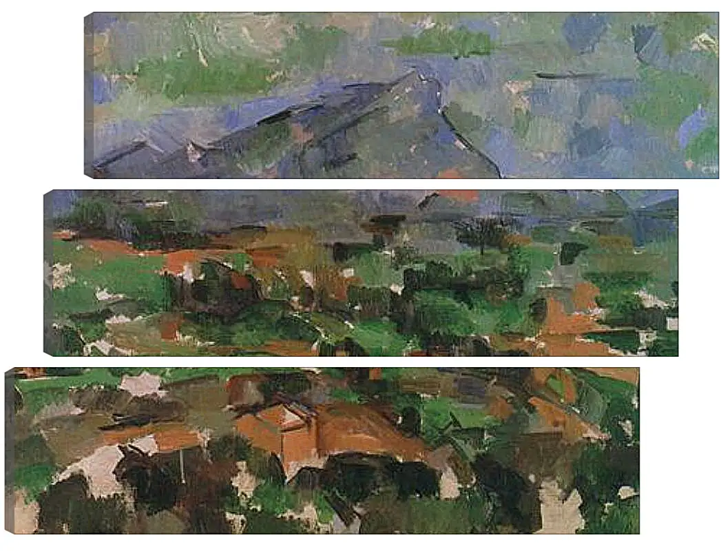 Модульная картина - Святая гора Виктория. La Montagne Sainte-Victoire (4). Поль Сезанн