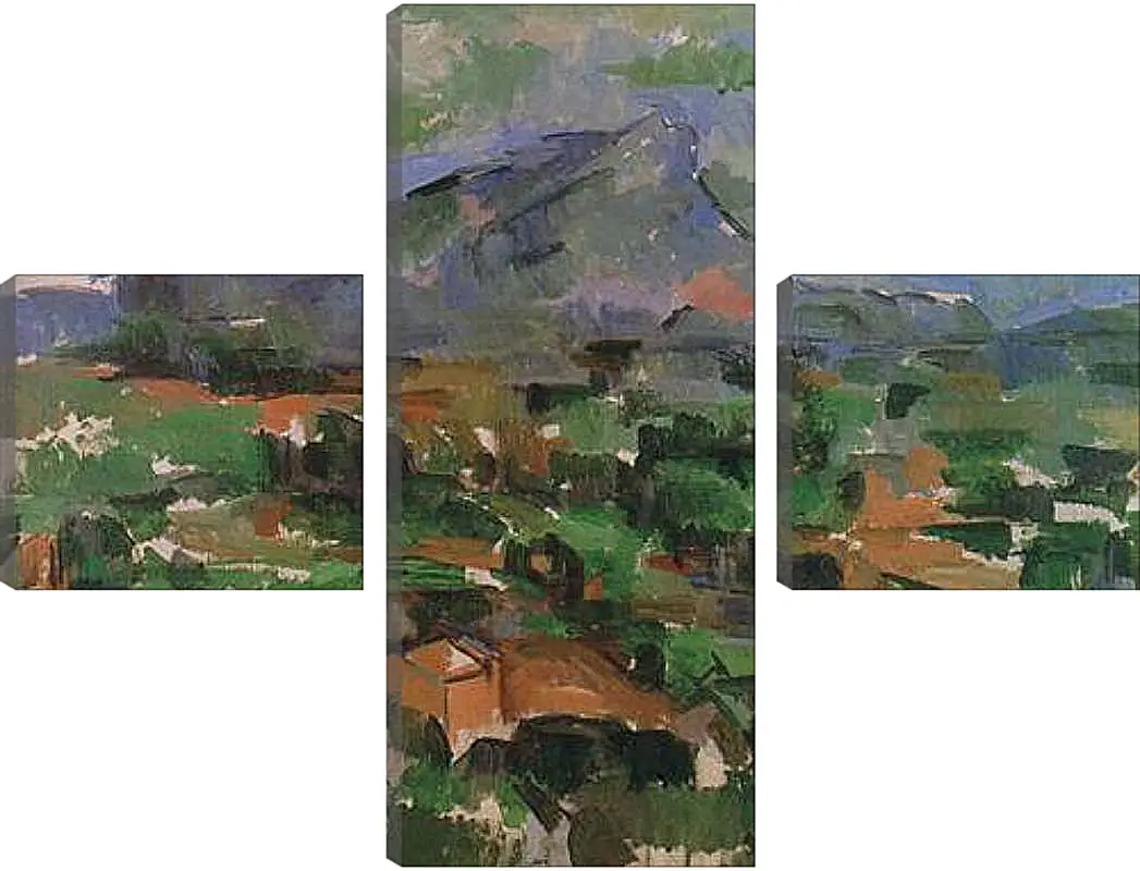 Модульная картина - Святая гора Виктория. La Montagne Sainte-Victoire (4). Поль Сезанн