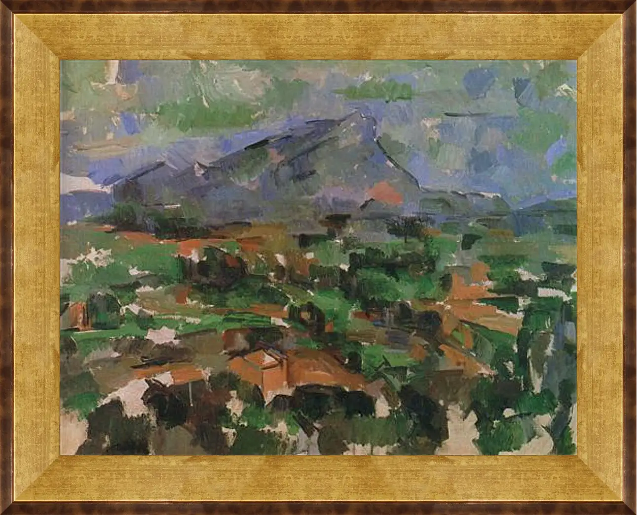 Картина в раме - Святая гора Виктория. La Montagne Sainte-Victoire (4). Поль Сезанн