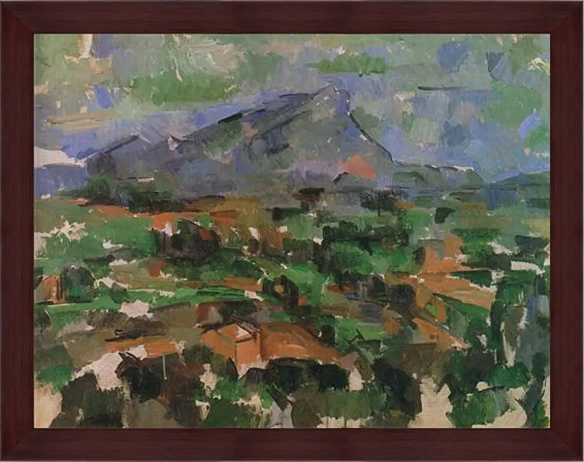 Картина в раме - Святая гора Виктория. La Montagne Sainte-Victoire (4). Поль Сезанн