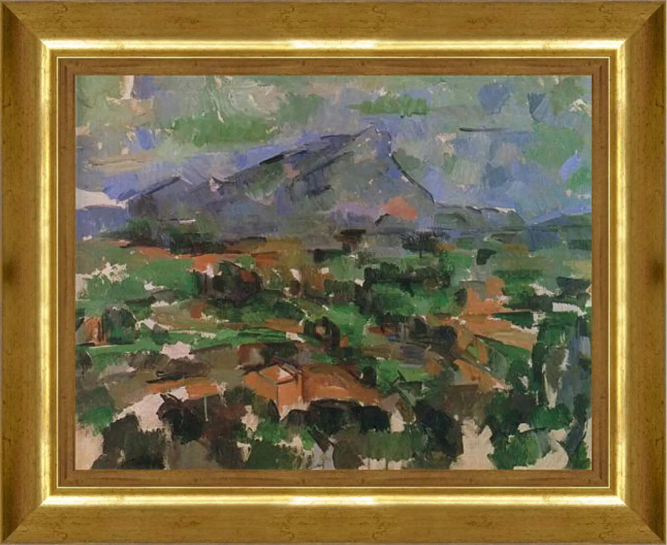 Картина в раме - Святая гора Виктория. La Montagne Sainte-Victoire (4). Поль Сезанн