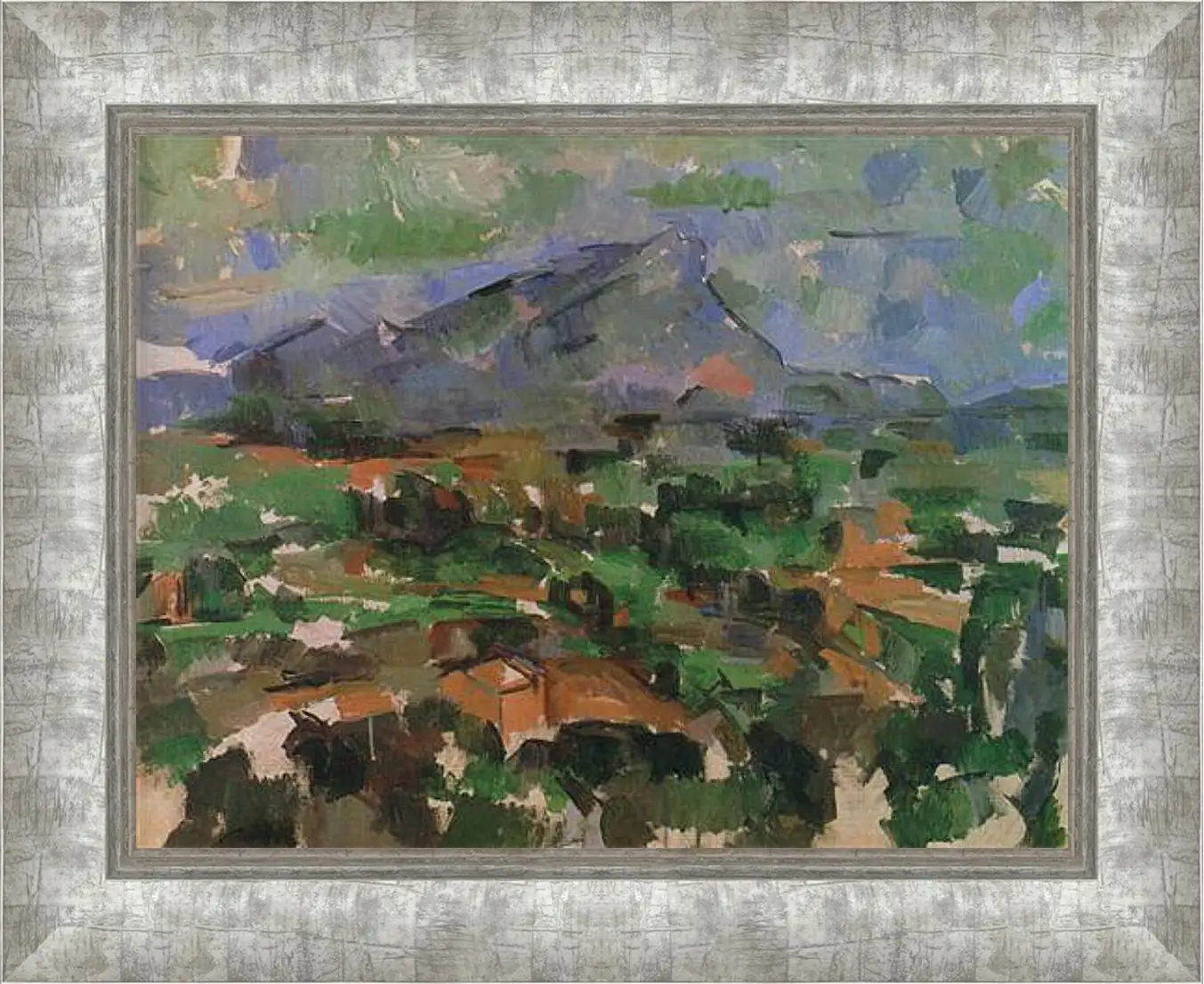 Картина в раме - Святая гора Виктория. La Montagne Sainte-Victoire (4). Поль Сезанн