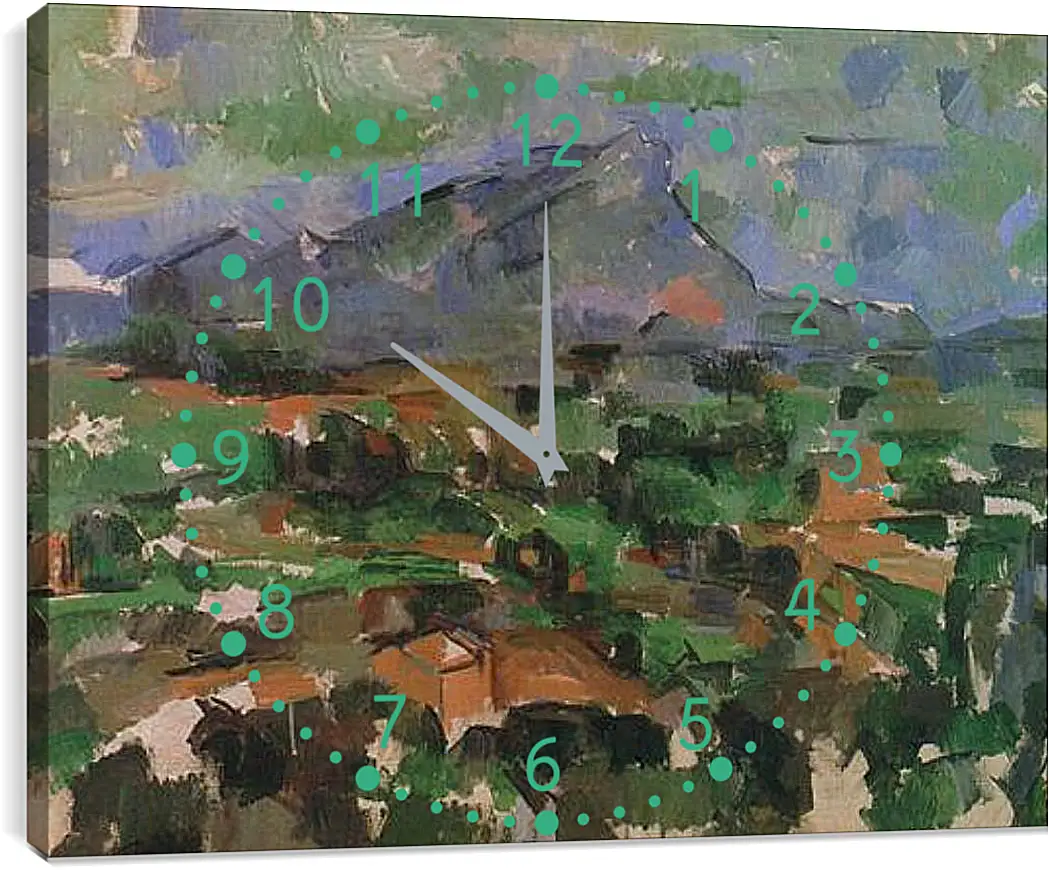 Часы картина - Святая гора Виктория. La Montagne Sainte-Victoire (4). Поль Сезанн