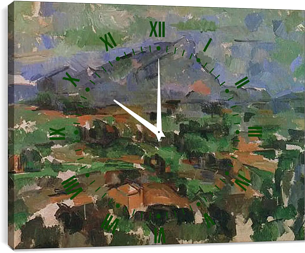 Часы картина - Святая гора Виктория. La Montagne Sainte-Victoire (4). Поль Сезанн