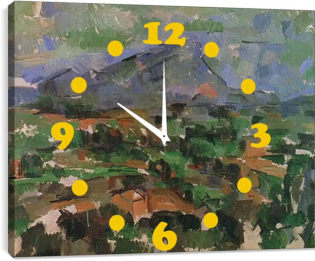 Часы картина - Святая гора Виктория. La Montagne Sainte-Victoire (4). Поль Сезанн