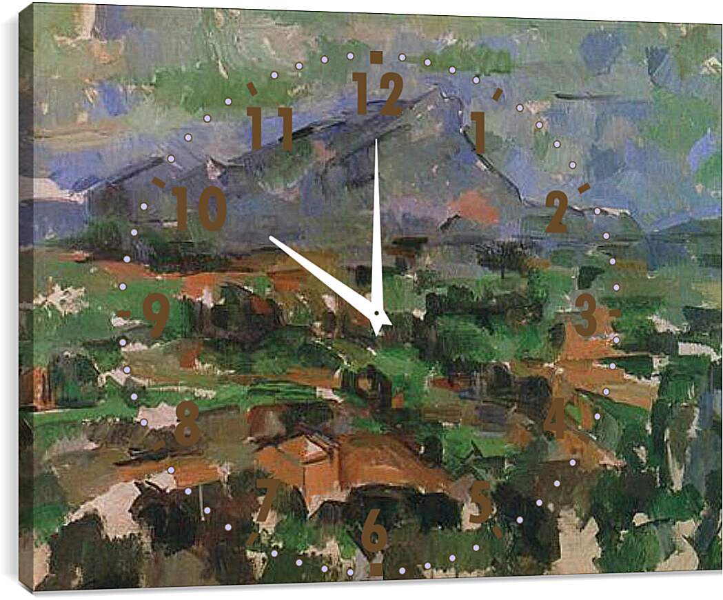 Часы картина - La Montagne Sainte-Victoire (4). Поль Сезанн