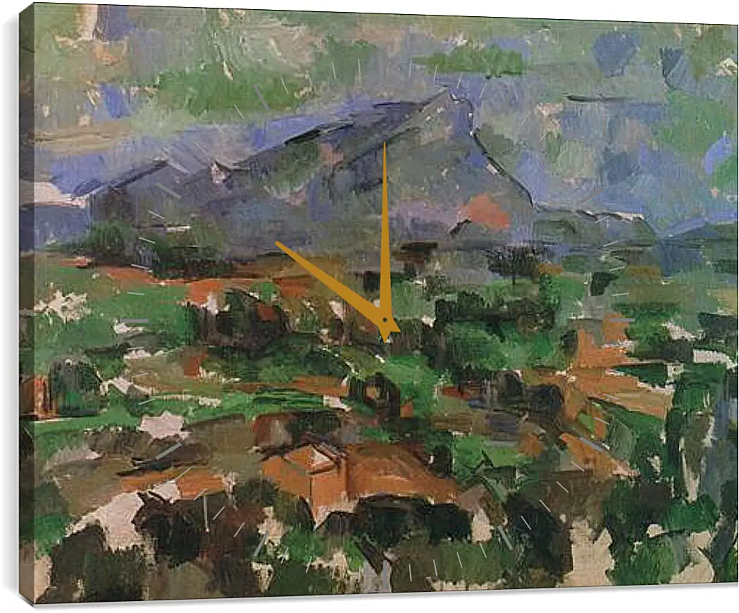 Часы картина - Святая гора Виктория. La Montagne Sainte-Victoire (4). Поль Сезанн