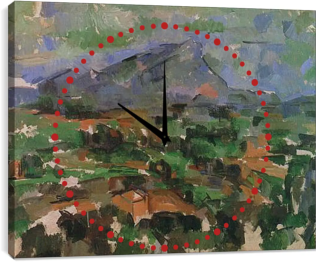 Часы картина - Святая гора Виктория. La Montagne Sainte-Victoire (4). Поль Сезанн