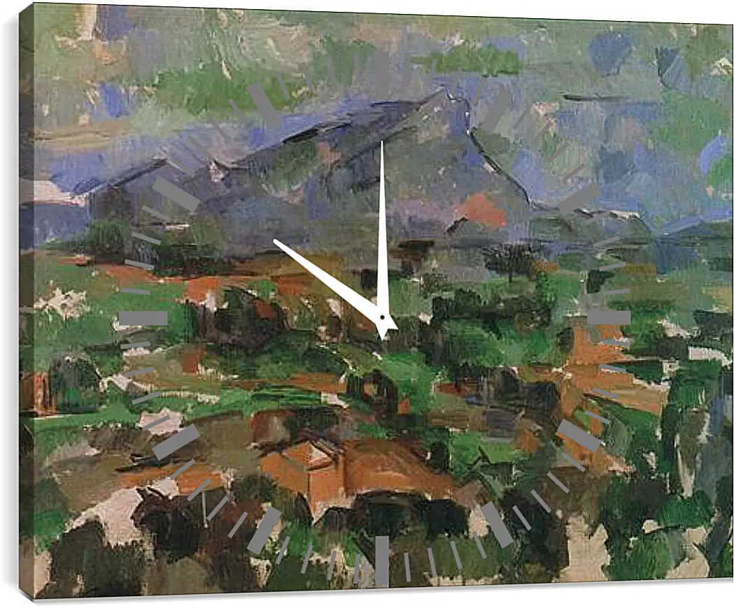 Часы картина - Святая гора Виктория. La Montagne Sainte-Victoire (4). Поль Сезанн