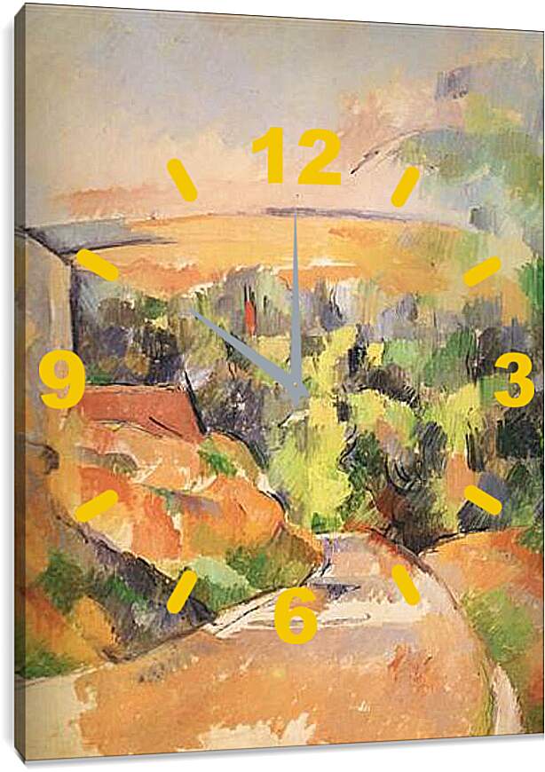 Часы картина - Le Tournant de la route. Поль Сезанн