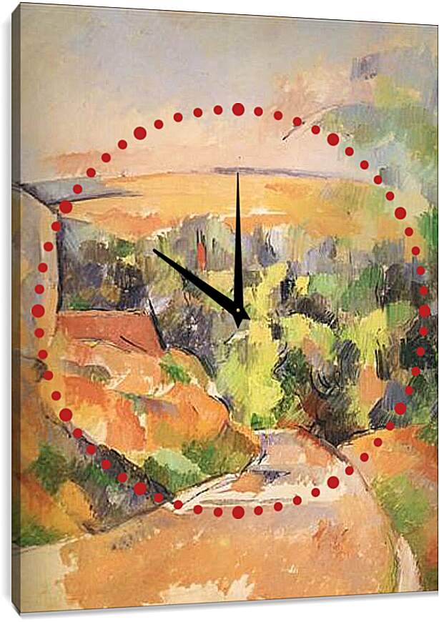 Часы картина - Le Tournant de la route. Поль Сезанн