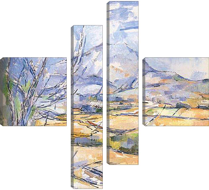 Модульная картина - La montagne Sainte-Victoire (3). Поль Сезанн