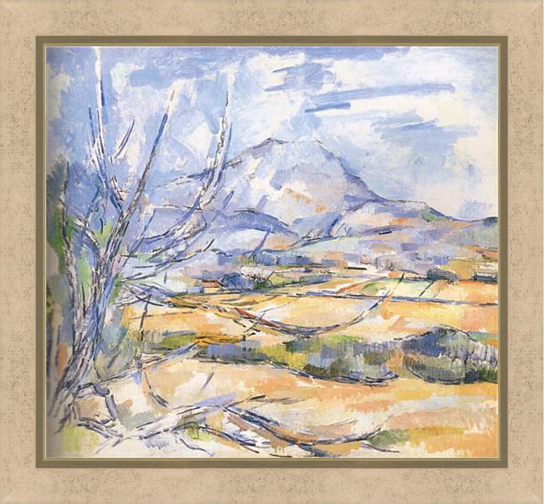 Картина в раме - La montagne Sainte-Victoire (3). Поль Сезанн