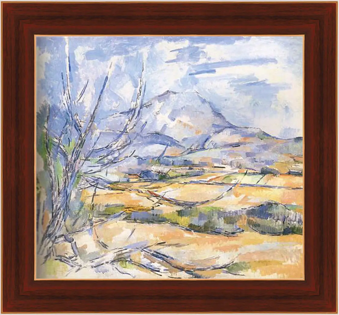 Картина в раме - La montagne Sainte-Victoire (3). Поль Сезанн