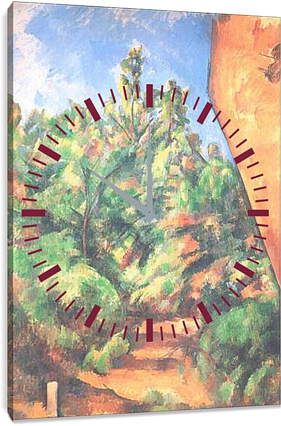 Часы картина - Le Rocher Rouge (vers). Поль Сезанн