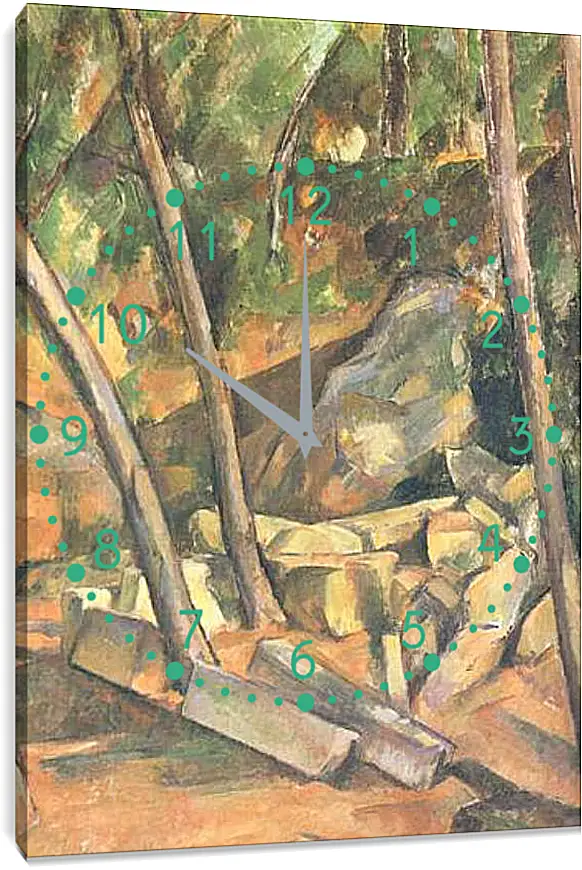 Часы картина - La Meule dans le Parc de Chateau Noir Detail (vers). Поль Сезанн