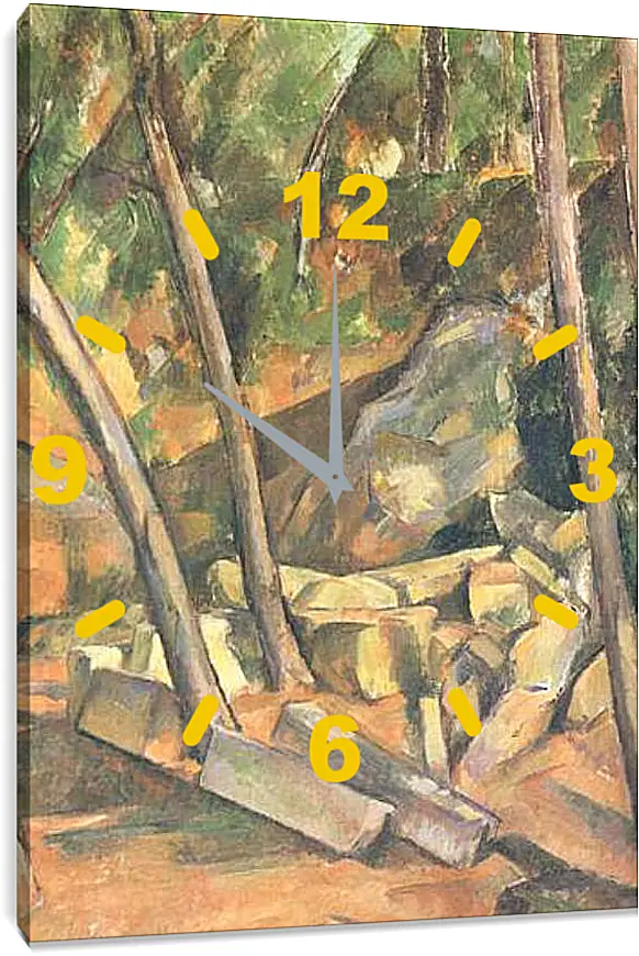 Часы картина - La Meule dans le Parc de Chateau Noir Detail (vers). Поль Сезанн