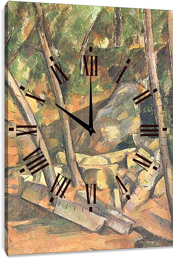 Часы картина - La Meule dans le Parc de Chateau Noir Detail (vers). Поль Сезанн