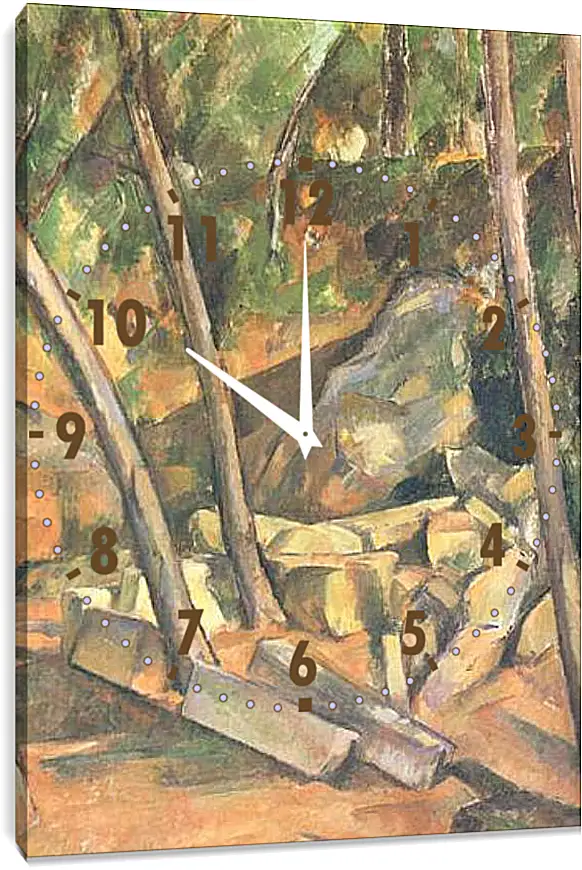 Часы картина - La Meule dans le Parc de Chateau Noir Detail (vers). Поль Сезанн
