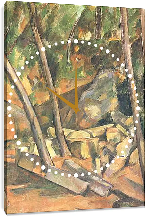 Часы картина - La Meule dans le Parc de Chateau Noir Detail (vers). Поль Сезанн