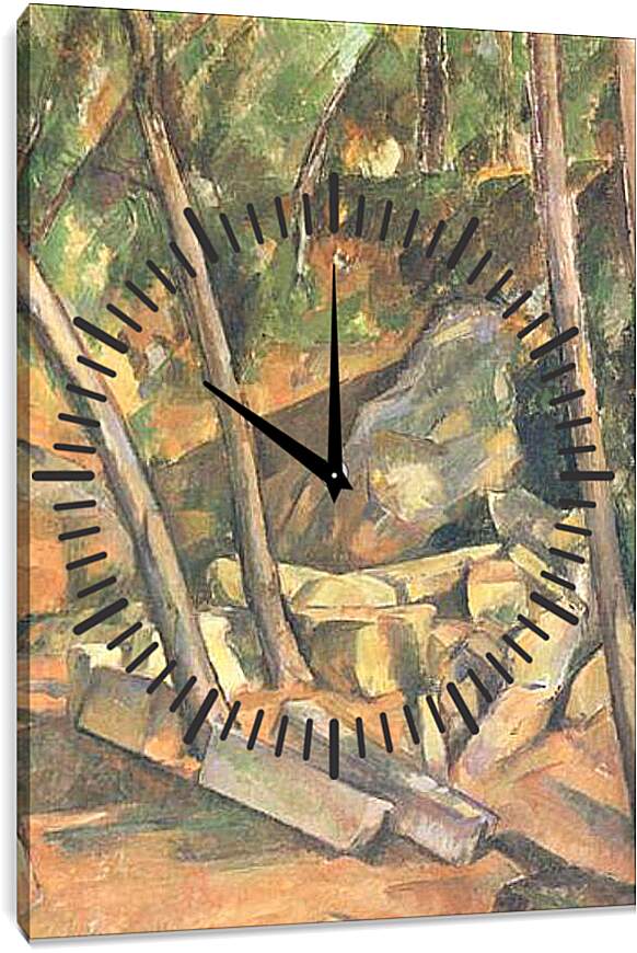 Часы картина - La Meule dans le Parc de Chateau Noir Detail (vers). Поль Сезанн