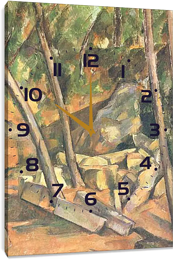 Часы картина - La Meule dans le Parc de Chateau Noir Detail (vers). Поль Сезанн